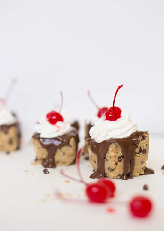 frozen cookie dough sundaes | sugarandcloth.com