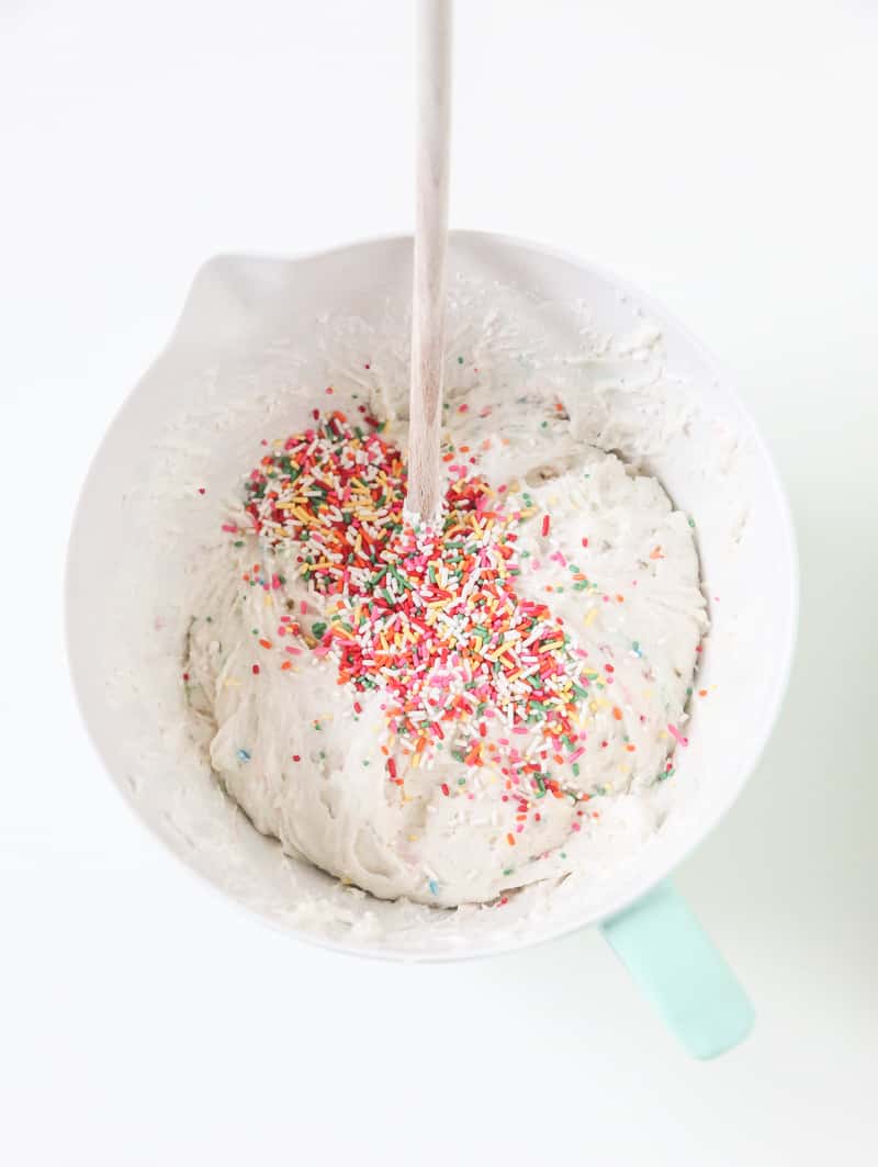 cake batter and cookie chip dip recipe } sugarandcloth.com