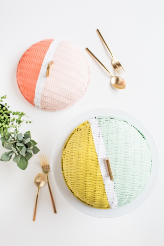 DIY colorblock food domes | sugarandcloth.com