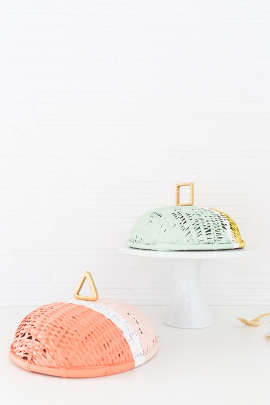 DIY colorblock food domes | sugarandcloth.com