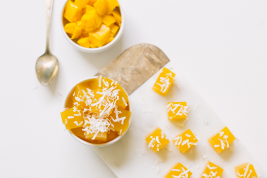 tasty dessert mango jello bites 