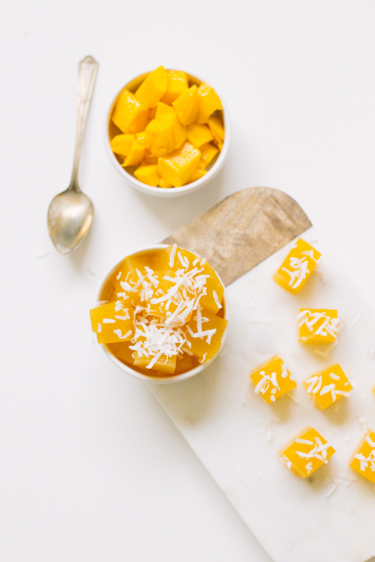Mango Jello With Gelatine Bites Recipe