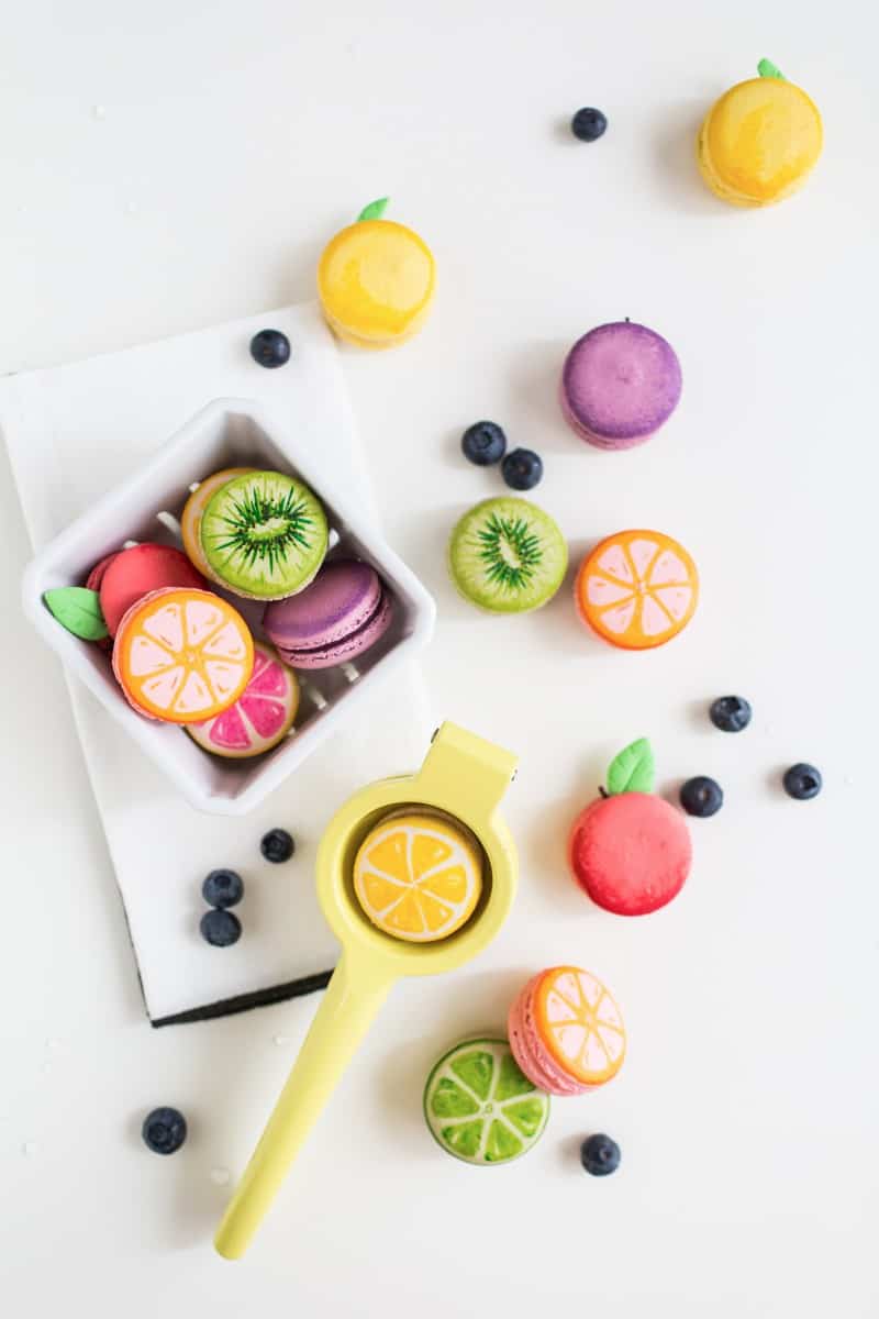 DIY fruit macarons | sugarandcloth.com