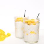 mango coconut pudding recipe | sugarandcloth.com