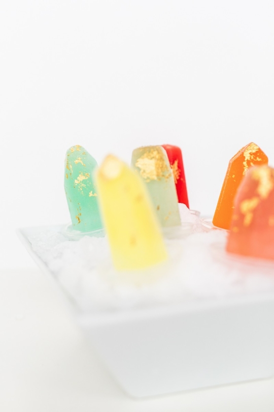 gilded gemstone popsicles | sugarandcloth.com