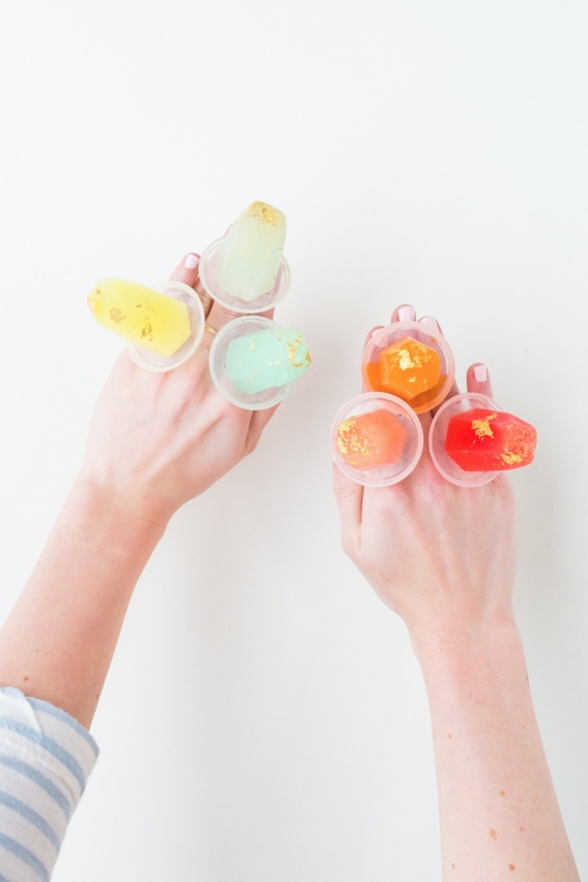 gilded gemstone popsicles | sugarandcloth.com