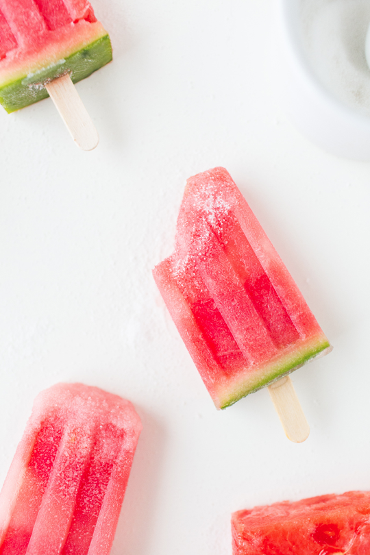 Spiked Crushed Watermelon Popsicles Recipe