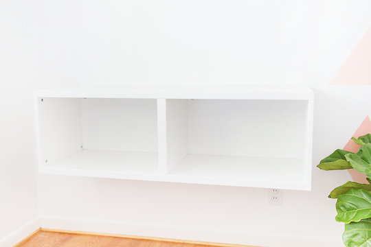 Step 1 - DIY Ikea Hack Floating Credenza by Top Houston Lifestyle Blogger Ashley Rose | sugarandcloth.com #diy #credenza #homediy #homedecor #ikea #floatingcredenza #ikea #ikeahack #hack #modern #diydecor