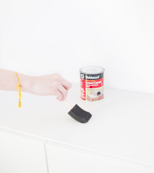 Step 3 - DIY Ikea Hack Floating Credenza by Top Houston Lifestyle Blogger Ashley Rose | sugarandcloth.com #diy #credenza #homediy #homedecor #ikea #floatingcredenza #ikea #ikeahack #hack #modern #diydecor