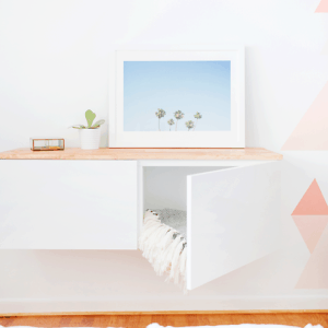 DIY Ikea hack floating credenza | sugarandcloth.com