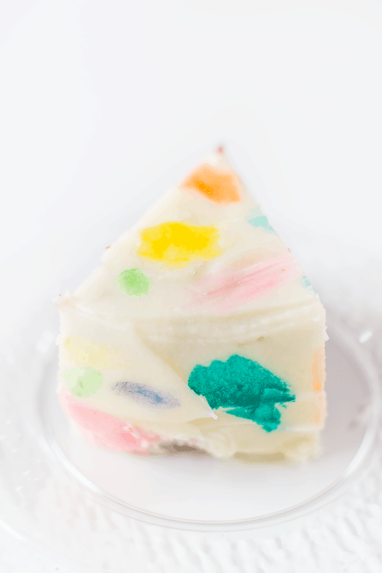 DIY abstract watercolor cake | sugarandcloth.com