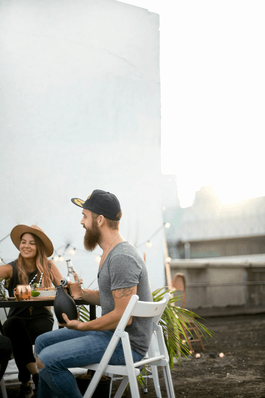 a DIY rooftop football watch party | sugarandcloth.com