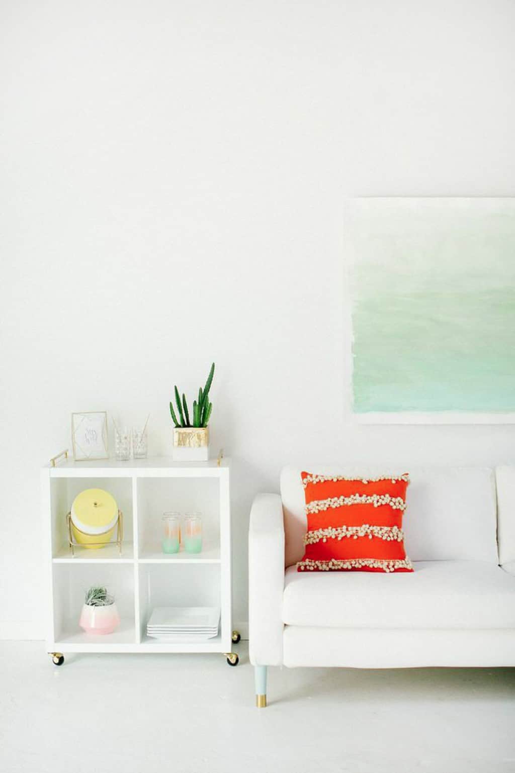 DIY watercolor wall art | sugarandcloth.com