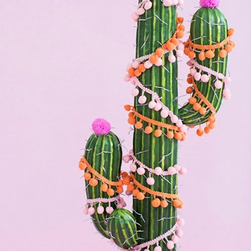 photo of a potted cactus christmas tree idea by sugar and cloth