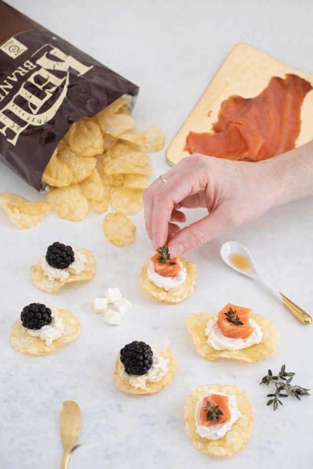 Gourmet Appetizers with Potato Chips