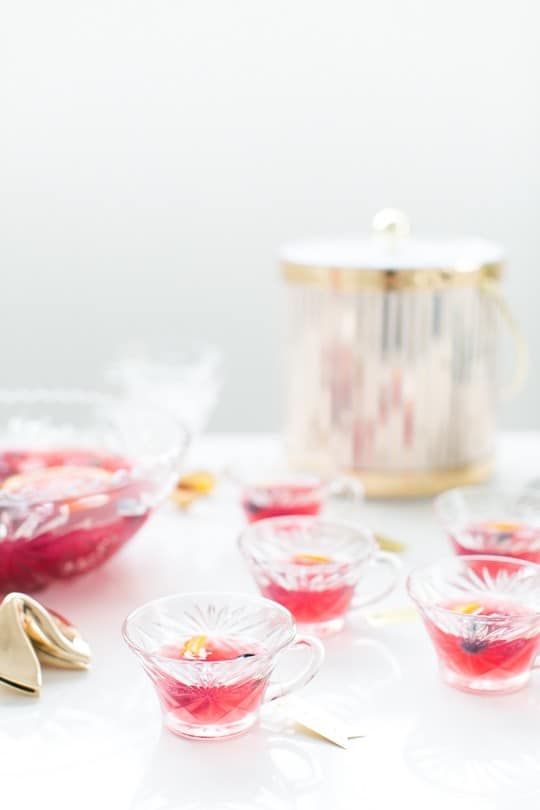 Mixed berry punch recipe and brass drink tag DIY | sugarandcloth.com
