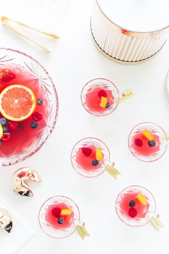 Berry Punch Recipe & DIY Brass Drink Tag
