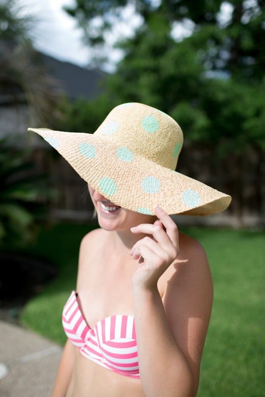 DIY polka dot hat-13