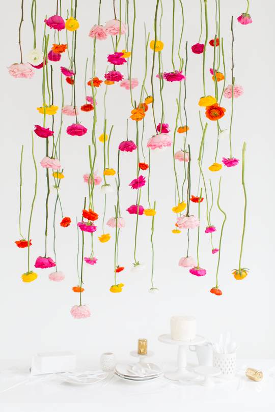 DIY hanging floral installation | sugar and cloth