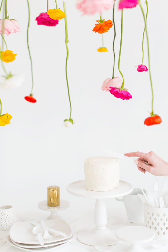 diy flowers hanging from ceiling