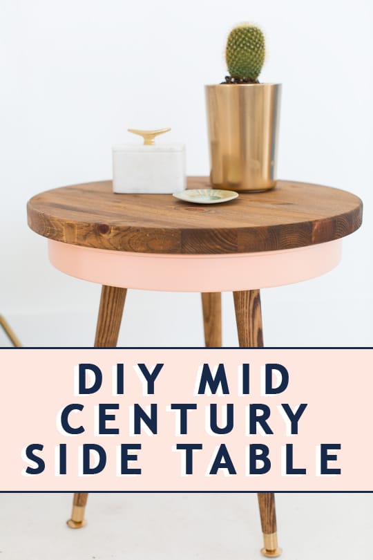 DIY Mid Century Side Table - Sugar & Cloth Decor