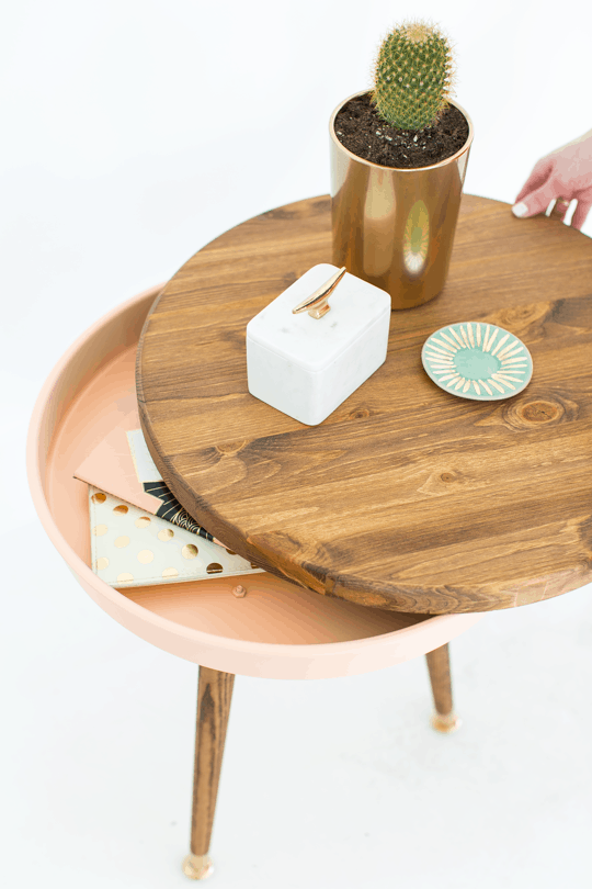 Step 6 - DIY Mid Century End Table | By top Houston Lifestyle Blogger Ashley Rose of Sugar & Cloth #midcentury #modern #sidetable #homedecor #livingroom #diy #diydecor