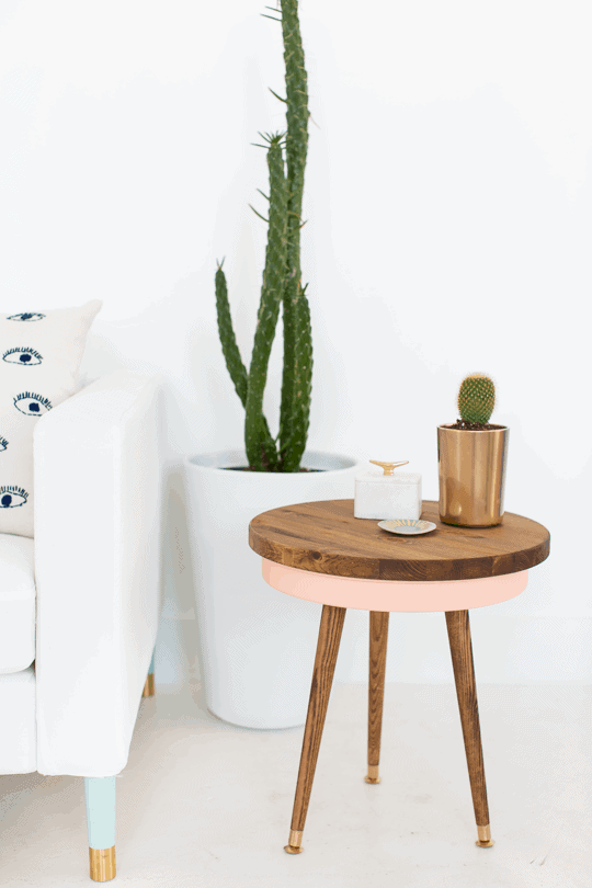 DIY Mid Century Modern Side Table