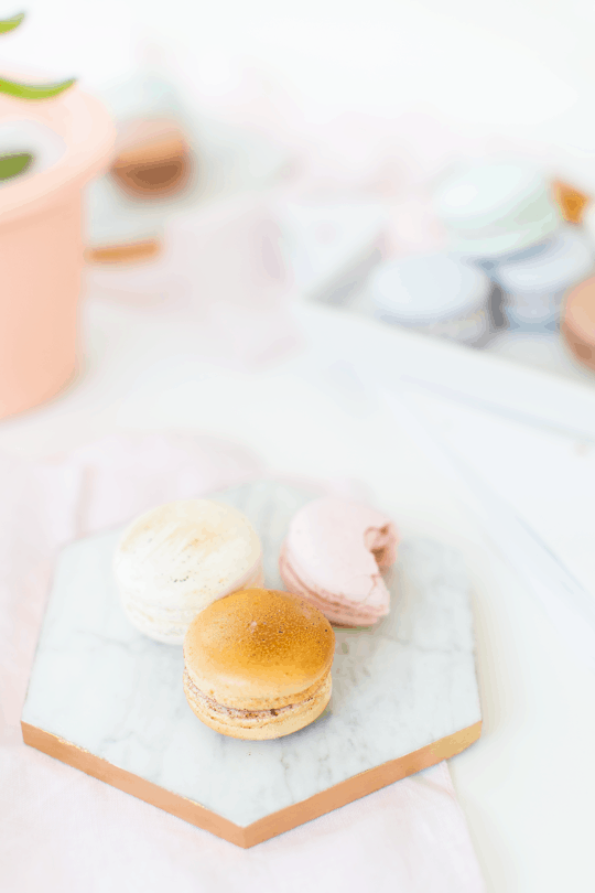 DIY gilded marble hexagon serving boards for under $5 | sugar & cloth