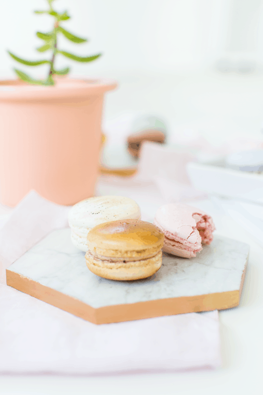 DIY gilded marble hexagon serving boards for under $5 | sugar & cloth