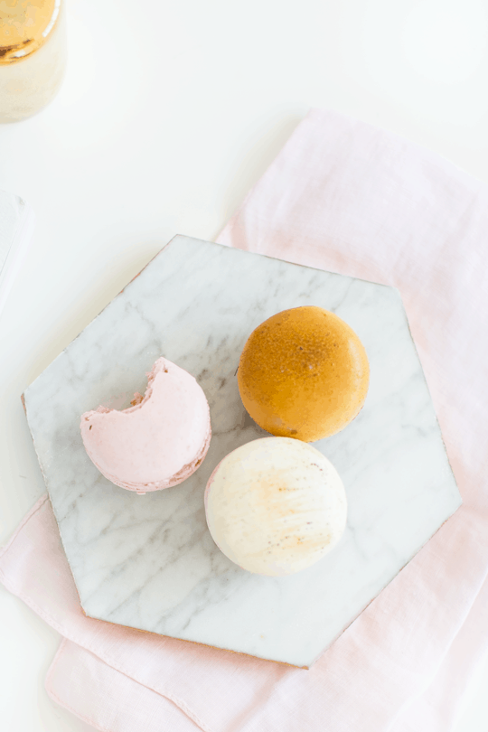 DIY gilded marble hexagon serving boards for under $5 | sugar & cloth