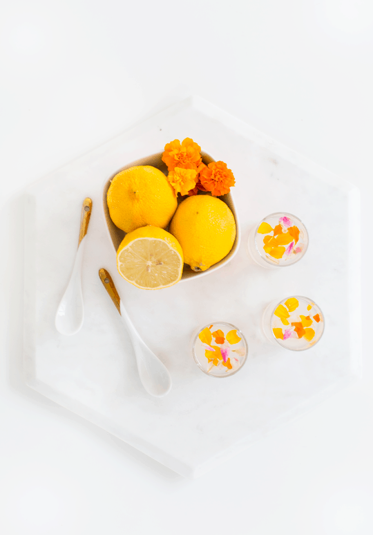 edible flower lemon jello recipe