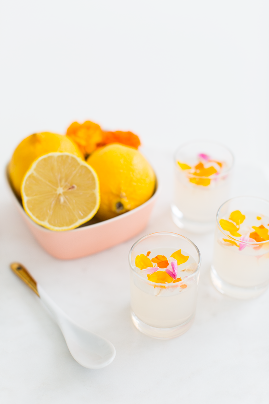 Edible Flower Lemon Jello Recipe