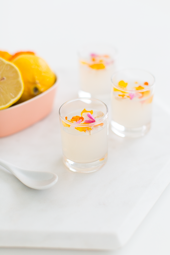 Edible Flower Lemon Jello Recipe