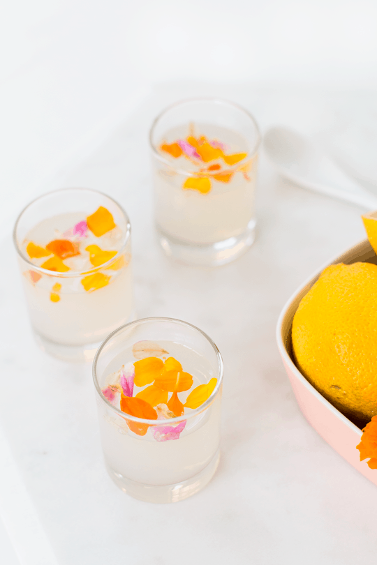 Edible Flower Lemon Jello Recipe