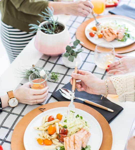 A Simple Easter Gathering & DIY Leather Chargers | sugar & cloth