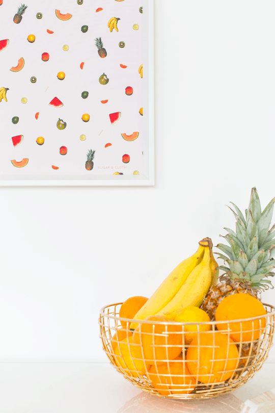 DIY printable fruit wall art | sugar & cloth