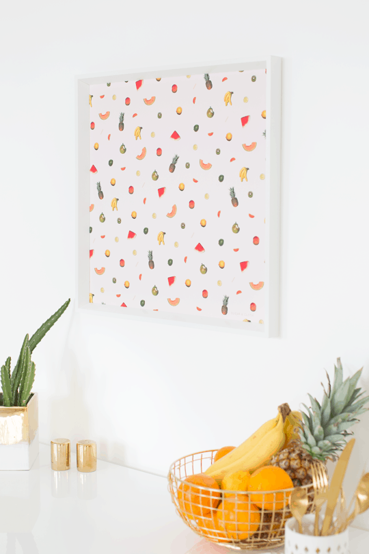 DIY printable fruit wall art | sugar & cloth