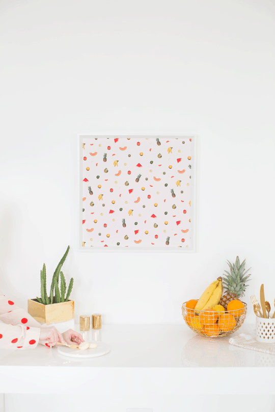 DIY printable fruit wall art | sugar & cloth