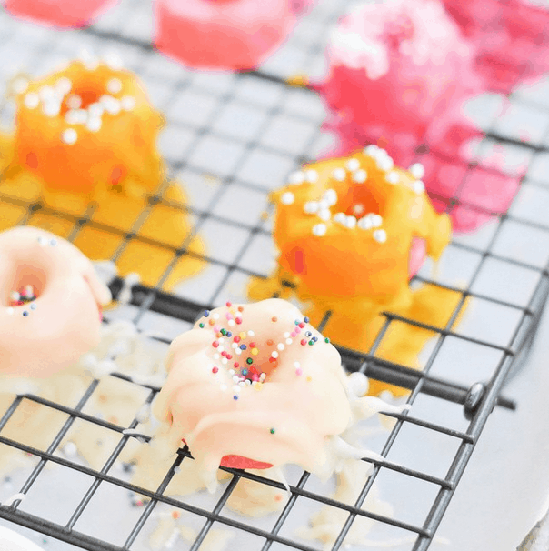 colorful mini donuts