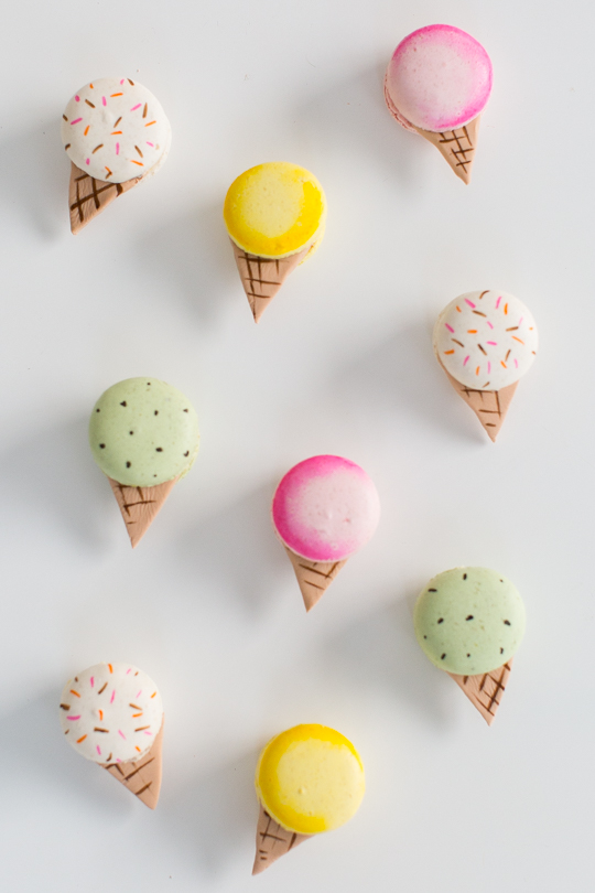 DIY Ice Cream Cone Macarons
