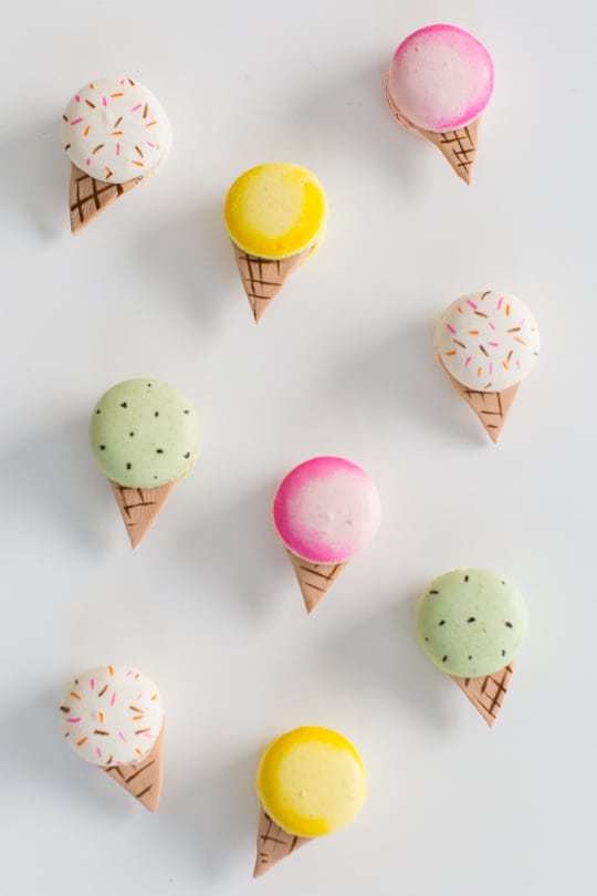 DIY ice cream cone macarons | sugar & cloth
