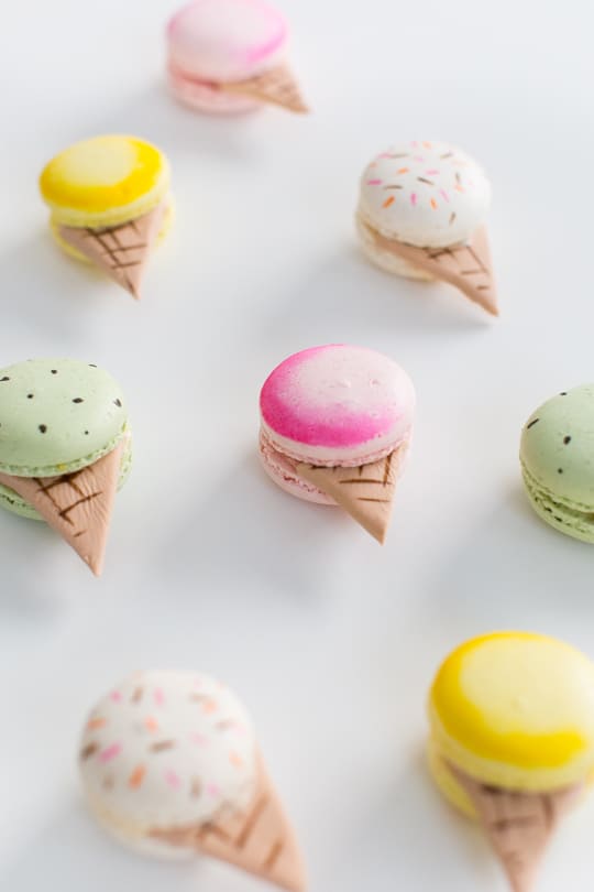 DIY ice cream cone macarons | sugar & cloth