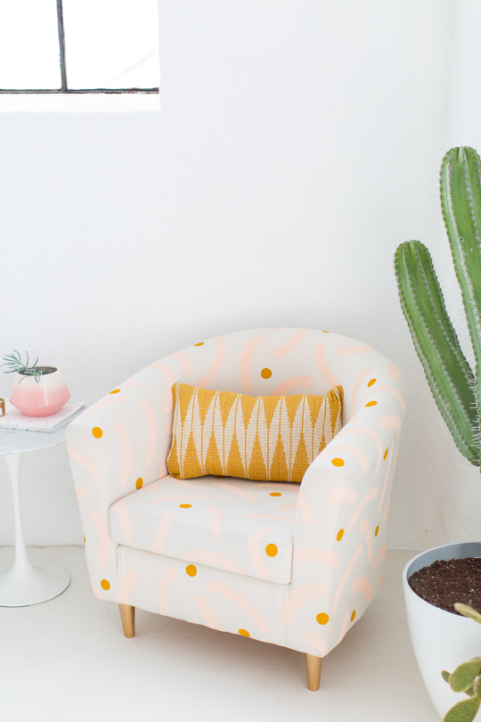 DIY patterned chair makeover - painted chairs