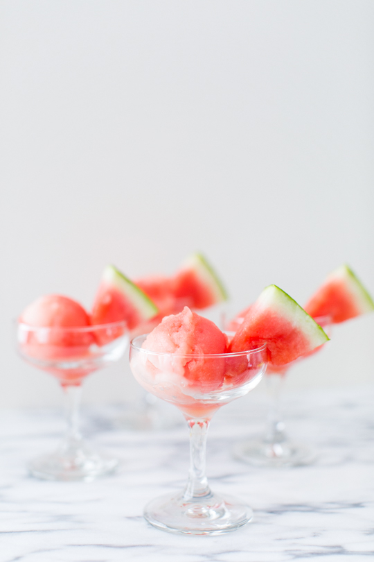 Sugar Free Spiked Watermelon Sorbet Recipe | sugar & cloth