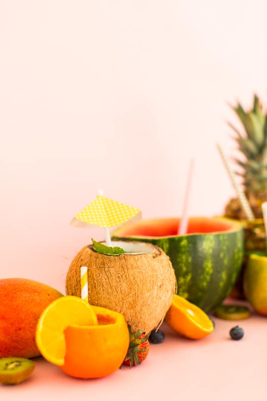 5 flavored water recipes & DIY fruit cups | sugar & cloth