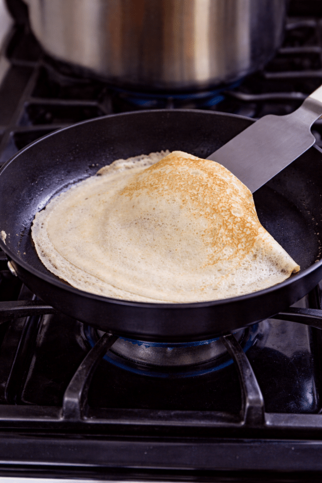 Almond Crepes with Strawberries and Chocolate Sauce How To