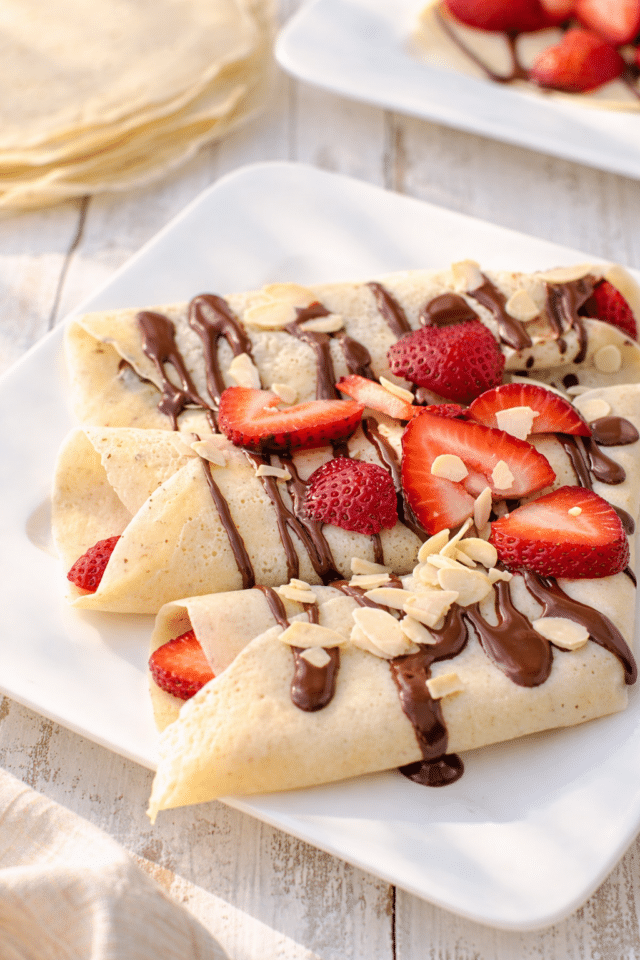 Chocolate and Strawberry Crepes Recipe