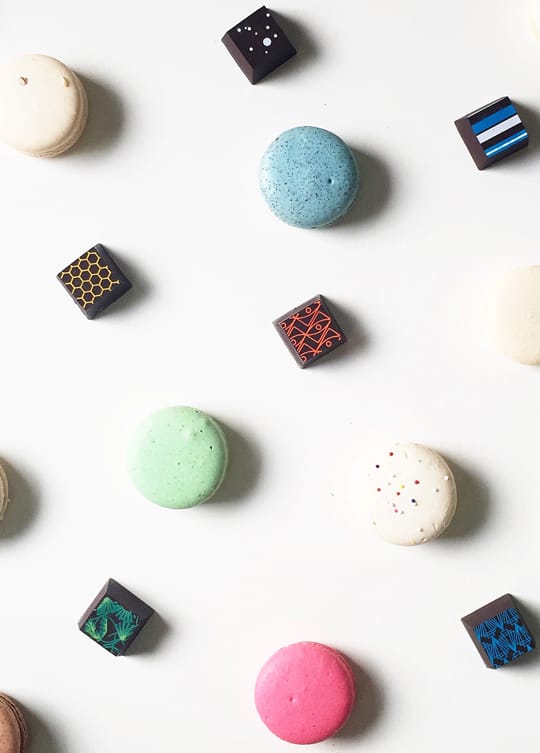 macarons and chocolates