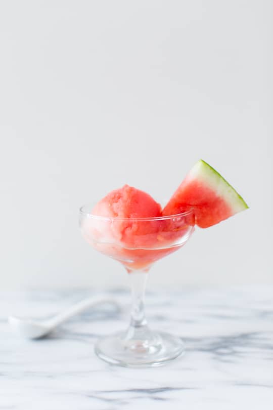 Sugar Free Spiked Watermelon Sorbet Recipe | sugar & cloth