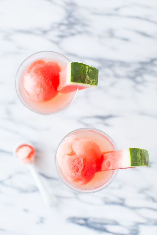 Sugar Free Spiked Watermelon Sorbet Recipe | sugar & cloth